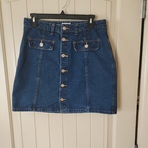 Harper Blue A-Line Mini Skirt